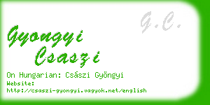 gyongyi csaszi business card